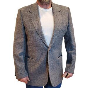 AUSTIN MANOR Appx. SZ 40R Tweed Plaid Single Breasted Sports Coat Blazer Jacket